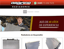 Tablet Screenshot of orofinoradiadores.com